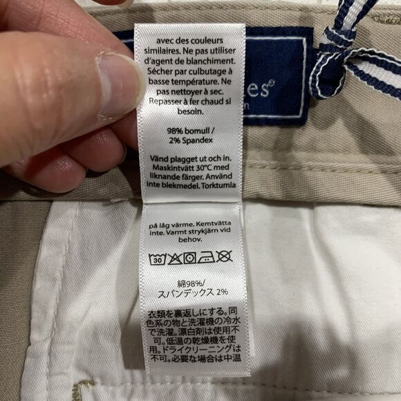 Vineyard Vines Sz 50 B 11" Breaker Shorts Stretch Khaki Tan Flat Front Mens NEW - Picture 6 of 12